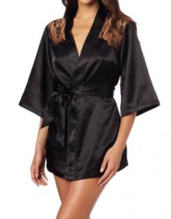 Deargirl Sexy Black Sleepwear Robe Set Plus Size(M/XL/XXL): Adult Exotic Sleepwear And Robe Sets: Clothing