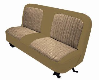 Acme U107 014M Front Palomino Vinyl Bench Seat Upholstery with Sandstone Regal Velour Pleated Inserts: Automotive
