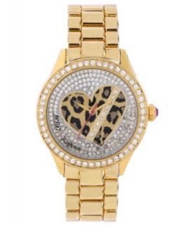 Betsey Johnson Womens Leopard Printed Patent Leather Strap Watch 39x36mm BJ00253 03   Watches   Jewelry & Watches