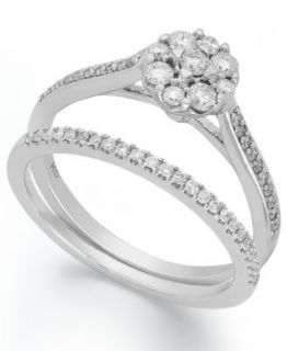 Diamond Ring, Sterling Silver Round Cut Diamond Ring (1/4 ct. t.w.)   Rings   Jewelry & Watches