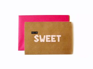 'you're sweet' washi tape card by scissor monkeys