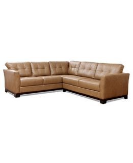 Martino Leather Sectional Sofa, 2 Piece (Sofa and Apartment Sofa) 109W X 94D X 35H   Furniture