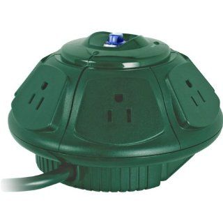 ezSpace UFO 6 Outlet Surge Protector   Green: Electronics