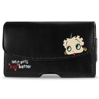 Reiko DHP102A TREO650B14BK Durably Crafted Premium Horizontal Betty Boop Pouch for Palm Treo 650   1 Pack   Retail Packaging   Black Cell Phones & Accessories