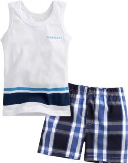 Vaenait Baby Kids Boys 2 Pieces Sleeveless Top and Shorts Outfits Set Simple: Clothing