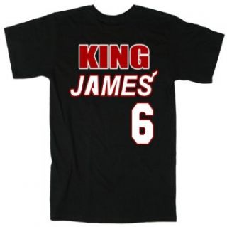 Shedd Shirts Men's Lebron James Miami Heat "King James" T shirt: Clothing