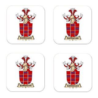 Barragan Family Crest Square Coasters Coat of Arms Coasters   Set of 4  