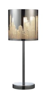 Elk 31036/1 Skyline 1 Light Portable Lamp In Polished Stainless Steel   Table Lamps  