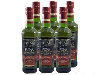 Pons Single Varietal Hojiblanca Extra Virgin Olive Oil (Case of 6   17Ounce Bottles) : Grocery & Gourmet Food