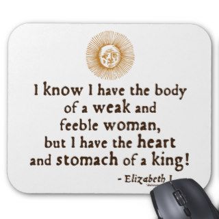 Queen Elizabeth I Tilbury Quote Mouse Pads