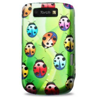 Reiko 2DPC BB9800 137 Premium Durable Designed 2D Protective Cover for BlackBerry Torch 9800   1 Pack   Retail Packaging   Green/Multi: Cell Phones & Accessories
