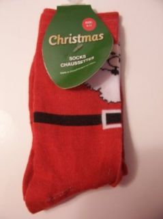 Children's Christmas Crew Socks ~ Size 9 11 (Santa Sock): Shoes