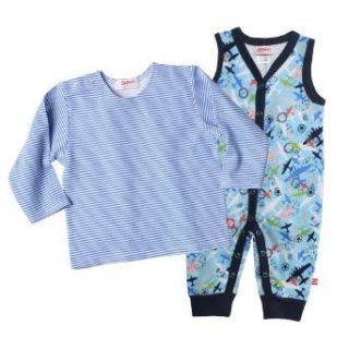 Zutano Baby Boys Infant Aviation Romper and Long Sleeve Tee Set: Infant And Toddler Pants Clothing Sets: Clothing