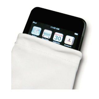 Green Onions Supply Premium Micro Fiber Protective Polishing Pouch for iPod, iPhone and Other Digital Device (White) : MP3 Players & Accessories