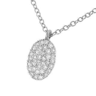 Meira T Necklace with Pave Diamond Oval Pendant: Jewelry