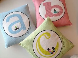 set of abc nursery cushions by halfpinthome