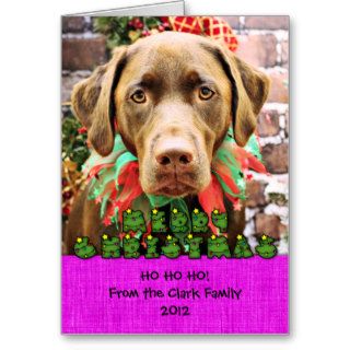 Christmas   Chocolate Labrador   Hershey Greeting Card