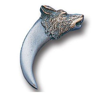 Native American Indian Inspired Wolf Head & Claw Collector's Pin Women's Men's Jewelry: Jewelry