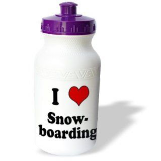 wb_173383_1 EvaDane   Funny Quotes   I love snowboarding. Heart.   Water Bottles : Sports & Outdoors