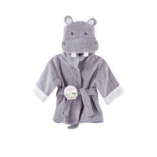 Baby Aspen "Hug alot amus" Hooded Hippo Robe, Lavender, 0 9 Months : Baby Girl Gift : Baby