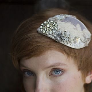 bridal teardrop headdress by the headmistress