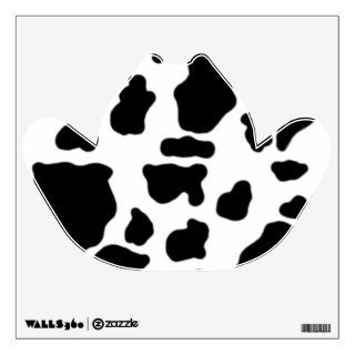 Cow Pattern Cowboy Hat Wall Decal