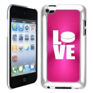 Apple iPod Touch 4 4G 4th Generation Hot Pink B1367 hard back case cover Love Hockey: Cell Phones & Accessories