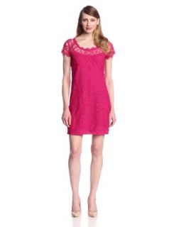 Nicole Miller Women's Abby Placement Lace Dress at  Womens Clothing store: