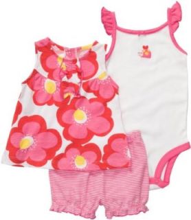 Carter's Bodysuit Shorts 3 piece Outfit Set (NB 24M): Infant And Toddler Layette Sets: Clothing