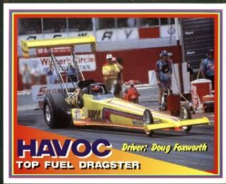Doug Foxworth Havoc Top Fuel Dragster NHRA print 1995: Entertainment Collectibles