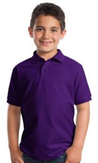 Port Authority Youth Classic Polo Sports Shirt, Purple, Medium Clothing