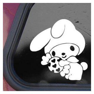 My Melody White Sticker Decal Hello Kitty Wall Laptop Die cut White Sticker Decal: Automotive