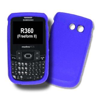 Samsung R360 Freeform II Silicone Skin Case   Blue: Cell Phones & Accessories