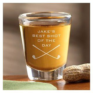 Best Shot Of The Day Personalized Golf Shot Glass Kitchen & Dining