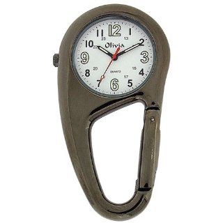 TOC Clip On Doctor Nurse Carabiner Gun Metal Pocket Fob Watch TOC55: Watches