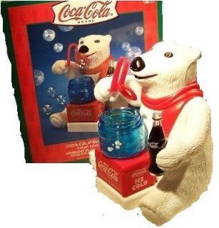 Coca Cola Polar Bear Bubble Blowing Ornament: Toys & Games