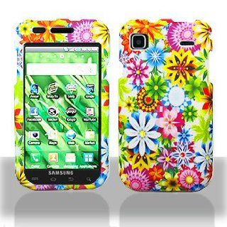 Multi Color Flowers Garden Snap on Rubberized Hard Skin Shell Protector Cover Case for Samsung Vibrant Galaxy S Galaxys T959 + Microfiber Pouch Bag + Case Opener Pick: Cell Phones & Accessories