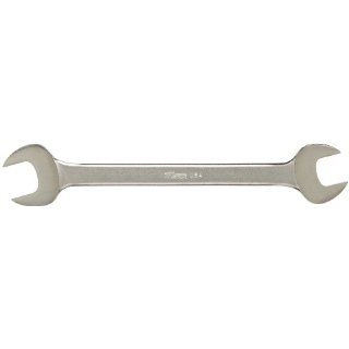 Martin 1726 Forged Alloy Steel 1/2" x 5/8" Opening Offset 15 Degree Angle Double Head Open End Wrench, 6 1/8" Overall Length, Chrome Finish: Industrial & Scientific