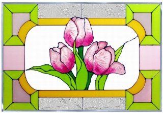 Shop Tulips Art Glass Panel Wall Window Hanging Suncatcher 14 x 20 at the  Home Dcor Store. Find the latest styles with the lowest prices from eEarthExchange