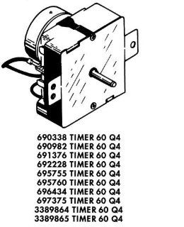 Whirlpool Part Number 695760: Timer & Resistor 60 Hz.  