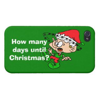 Funny Christmas Elf Holiday Humor Xmas Countdown Covers For iPhone 4