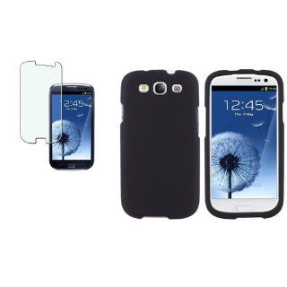 CommonByte Black Clip On Hard Case+Diamond Screen Guard for Samsung Galaxy S 3 III i535 Cell Phones & Accessories