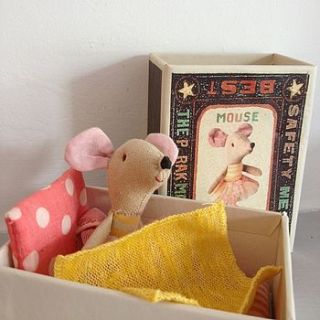 maileg mice in a matchbox by violette