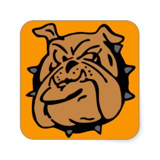 English Bulldog Cartoon Square Sticker