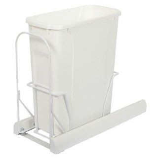 KV BSC15 1 20PT Trash Can, single, bottom mounted, 20 quart, soft close, steel, frosted nickel: Home Improvement