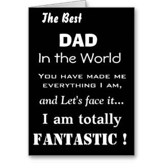 Best Dad in the World Funny Father Card