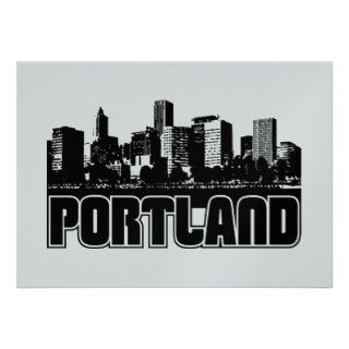 Portland Skyline Personalized Invite