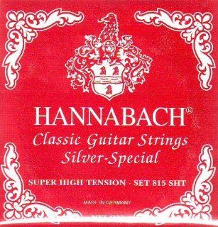 Hannabach Classical Guitar Super High Tension Nylon/Silver, 815 SHT Musical Instruments