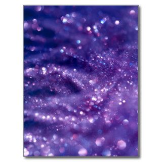 White & PURPLE GLITTER BOTEK SPACE FANTASY SCIENC Post Cards