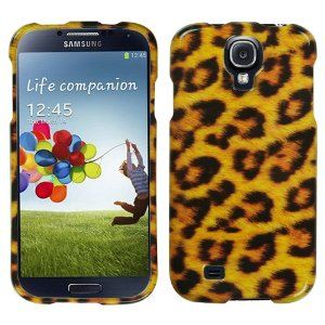Hard Plastic Snap on Cover Fits Samsung I337 I9500 Galaxy S 4 Leopard Skin AT&T Cell Phones & Accessories
